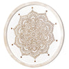 Boho Farmhouse Wood Framed Wall Medallion - White, Brown (17")